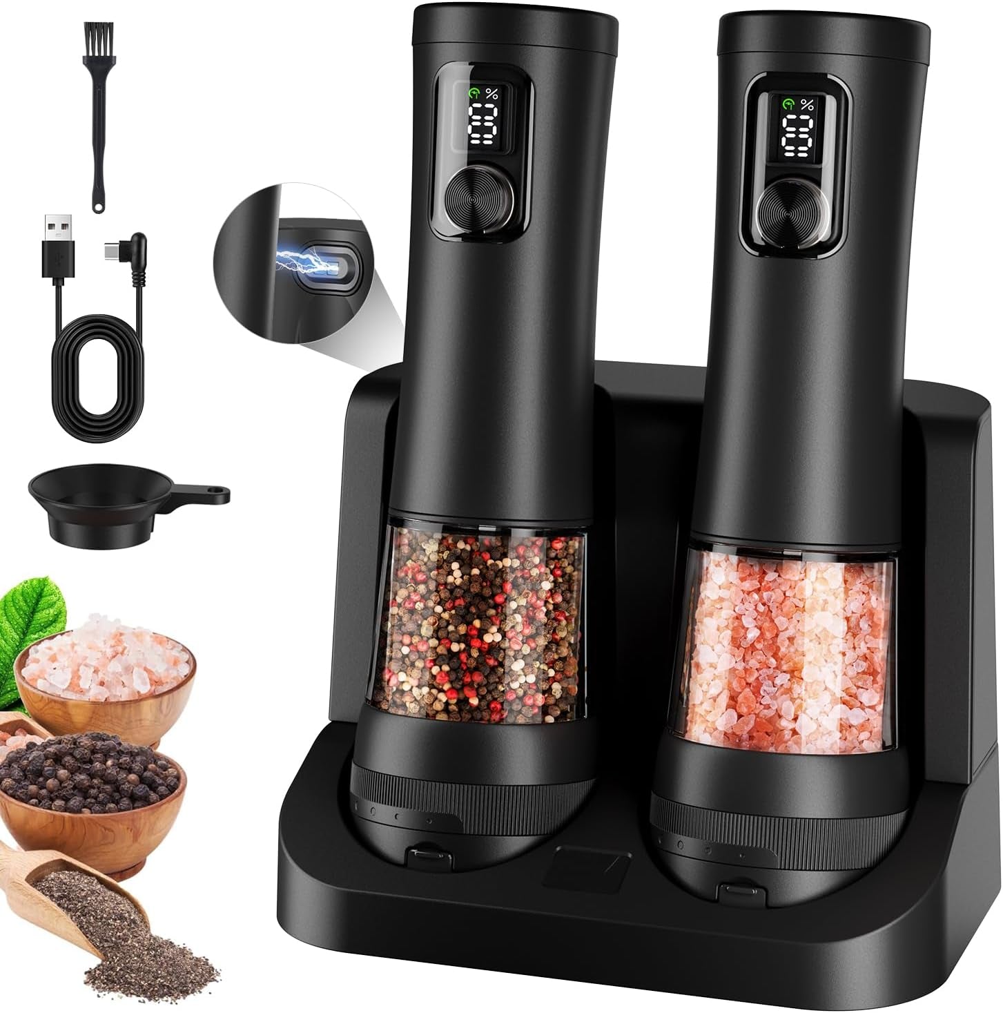 electric-salt-and-pepper-grinder-set-automatic-refillable-salt-and-pepper-shakers-2-speed-setting-with-led-light-and-5-adjustable-coarseness-practical-and-convenient-kitchen-gadgets-all-black