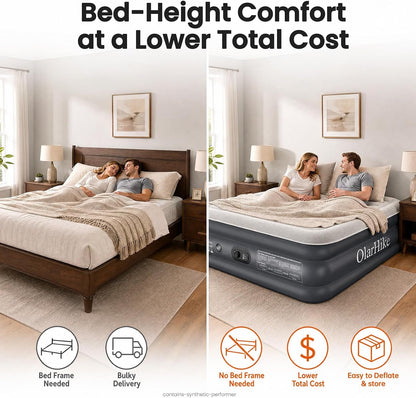 Air Mattress Queen Built-In Pump, 20" H Inflatable Mattress,700Lbs7