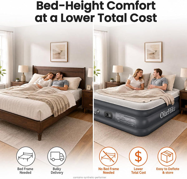 Air Mattress Queen Built-In Pump, 20" H Inflatable Mattress,700Lbs7