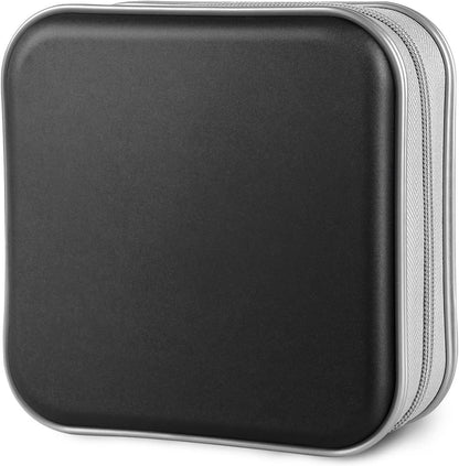 CD/DVD Cases 40 Capacity Disc Storage Binder for Car(Black) | Holders Wallet Hard Plastic CD/DVD Case for Car Home Office Travel1