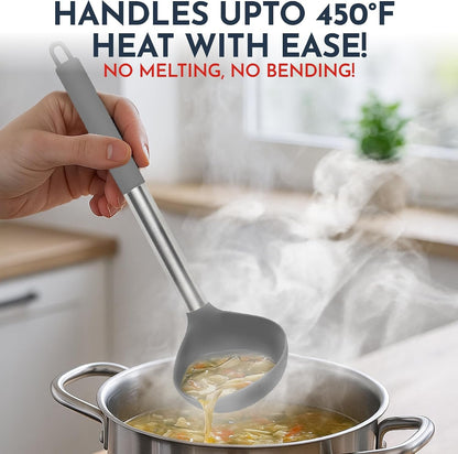 34 Pcs Silicone Kitchen Utensils Set, Stainless Steel 450F Heat Resistant5