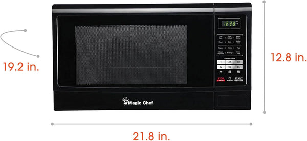 1.6 Cu. Ft. Countertop Microwave in Black | 1.6-Cu. Ft. Countertop Microwave Oven, Black, 1100W, Push-Button Door4
