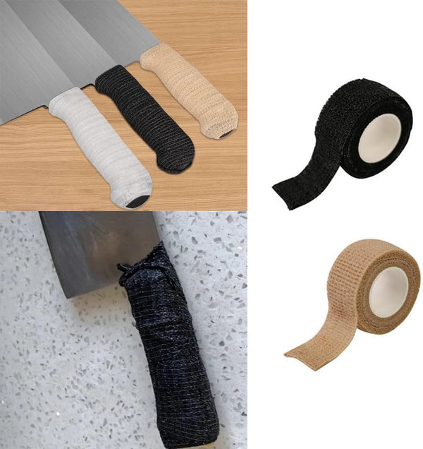 8 Pack Knife Handle Grips Wrap Tape Non-Slip Fabric Kitchen Knives Handle Cover Sleeves Wrap Pads for Kitchen Knife Set Chef Knife Boning Knife Fillet Knife Santoku Nakiri Knife Chef'S Knives3