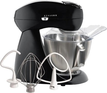 All-Metal 12-Speed Electric Stand Mixer, Tilt-Head, 4.5 Quarts, Pouring Shield, Licorice (63227)1