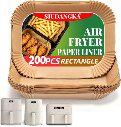 200Pcs Air Fryer Liners Parchment Paper for Bella 4Qt Slim Air Fryer | Non-Stick Unbleached Airfryer Liner Sheets Disposable for Bella Air Fryer Accessories 4Qt/ Bella 6Qt Slim Air Fryer1