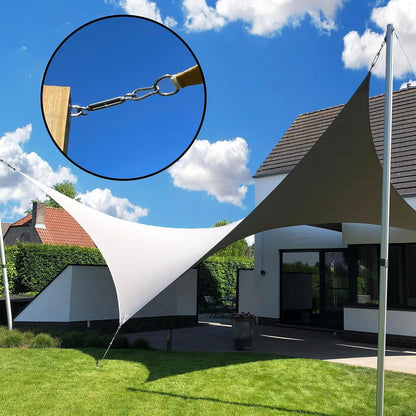 44 Pcs Shade Sail Hardware Kit 6 Inch Outdoor Sun Sail Accessories | 304 Stainless Steel Turnbuckles & Brackets for Triangle/Rectangle Sails, Patio Canopy Installation Hardware Set7