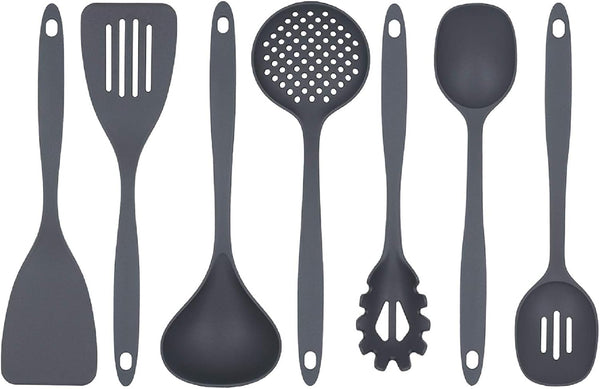 Cooking Kitchen Utensils Set – 7 Pieces, Nylon Tools for Nonstick Cookware, Gray1