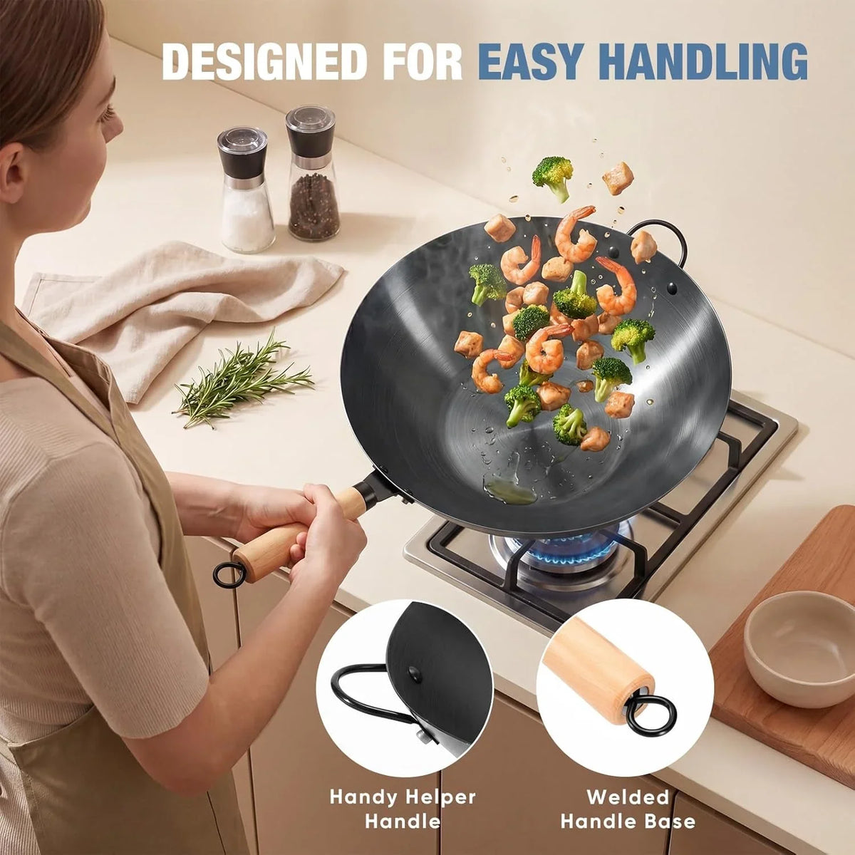 13-5-carbon-steel-wok-pan-no-chemical-coating-pre-seasoned-flat-bottom-pow-wok-for-family-meals-and-camping-compatible-with-induction-electric-gas-open-fire-black