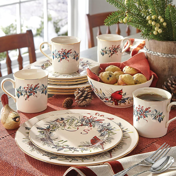 Winter Greetings Christmas 12-Piece Dinnerware Set with Mugs4
