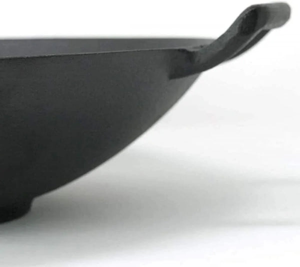 Cast Iron Wok for Stir Frys and Sautees, Heavy Duty Non-Stick Iron Chinese Wok or Stir Fry Skillet, Cookware Oven/Broiler/Kitchen Deep Fryer, Restaurant Chef Quality-Pot Diameter:53 Cm6