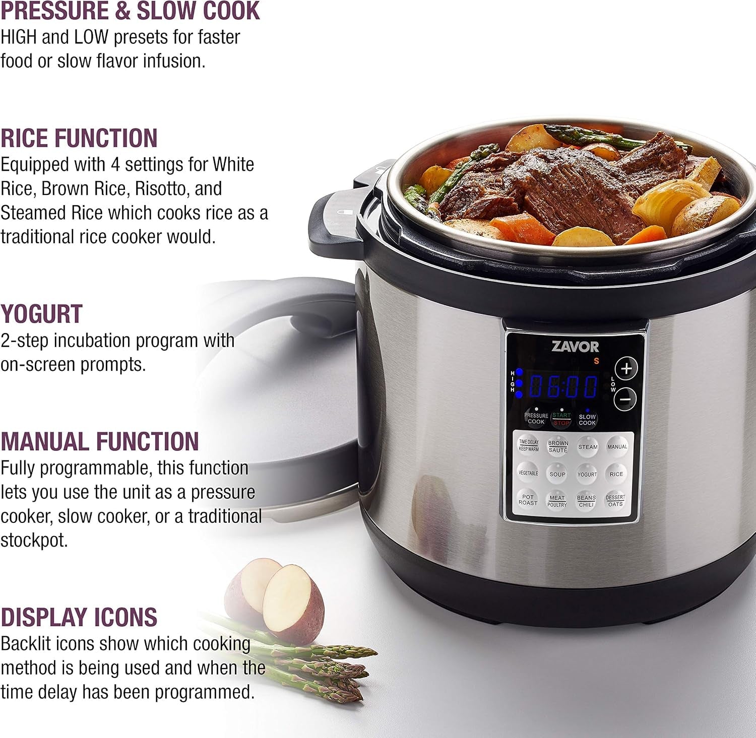 lux-edge-6-quart-programmable-electric-multi-cooker-pressure-cooker-slow-cooker-rice-cooker-yogurt-maker-steamer-and-more-stainless-steel-zsele02