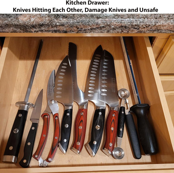 5Pc Universal Knife Edge Guard Set Multicolored / Multi-Sized / for Chef Knife, Santoku, Bread, Utility and Paring Knives4