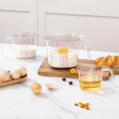 3-Piece Clear Nesting Liquid Measuring Cups with Spouts, 1, 2 and 4 Cup6