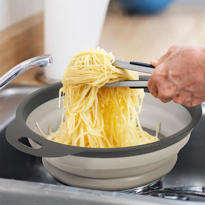 Collapsible Colander Strainer - 2L | Small Pasta Drainer for Kitchen, Vegetables, and Fruit | round Plastic Foldable Draining Basket for Easy Storage5