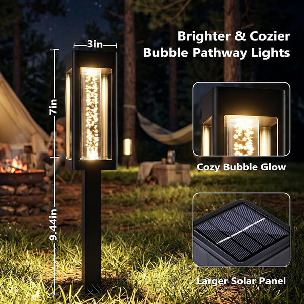Pathway Lights Solar Power, Outdoor Waterproof Stake Lights 6 Pack6