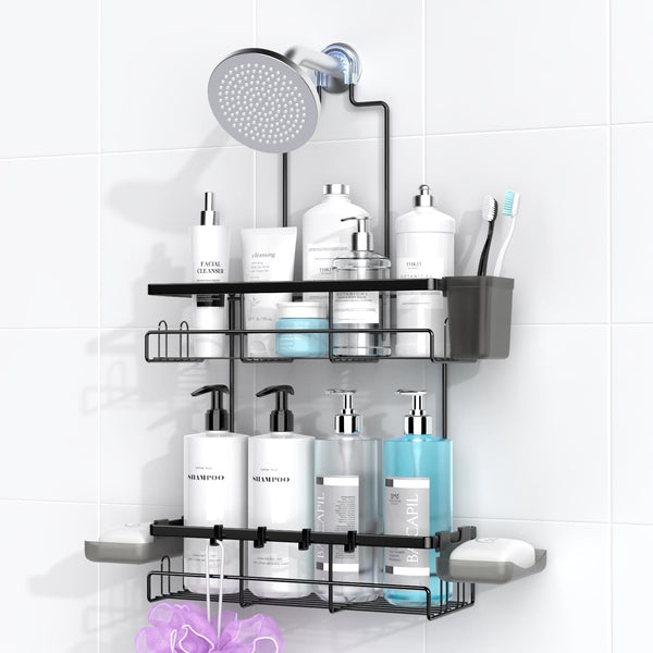 Hanging Shower Caddy over Showerhead - Rustproof No Drill Shower Organizer1