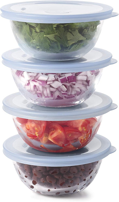 OXO 11205500 Good Grips 8-Piece Glass Prep Bowl Set, One Size, Clear5