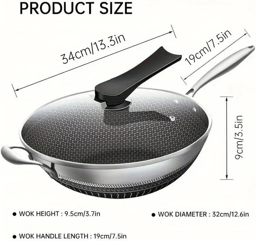 wok-pan-honeycomb-stainless-steel-wok-pan-with-lid-13-3-inch-hybrid-nonstick-stir-fry-pan-flat-bottom-induction-compatible-dishwasher-safe-no-seasoning-needed-serves-3-4