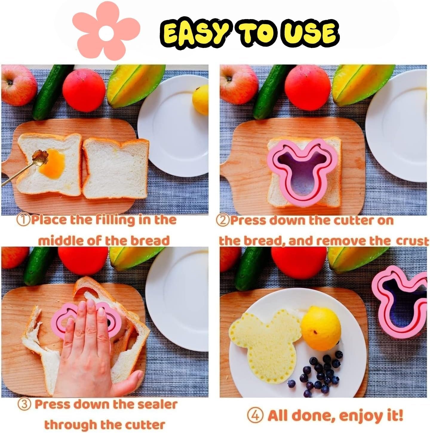 uncrustable-sandwich-cutter-crustless-sandwich-cutter-and-sealer-set-24pcs-sandwich-cookie-cutters-forks-heart-square-dino-mouse-butterfly-unicorn-shapes-lunch-bento-box-accessories