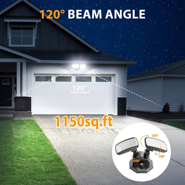 3200Lm Dusk to Dawn Outdoor Lighting, IP66 Waterproof, Auto on Off5