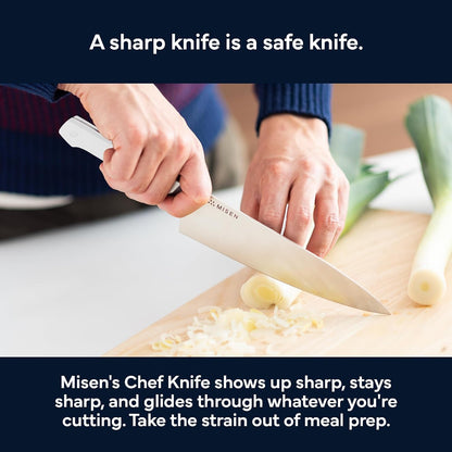 8 Inch Chef Knife, AUS-10 Japanese Stainless Steel - White3