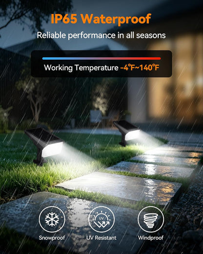 Solar Lights Outdoor Waterproof IP65, 56 LED 3 Lighting Modes Solar Spot Lights Outdoor, Solar Powered Landscape Lighting for Yard Pathway Garden, 4 Pack (Cool White)5