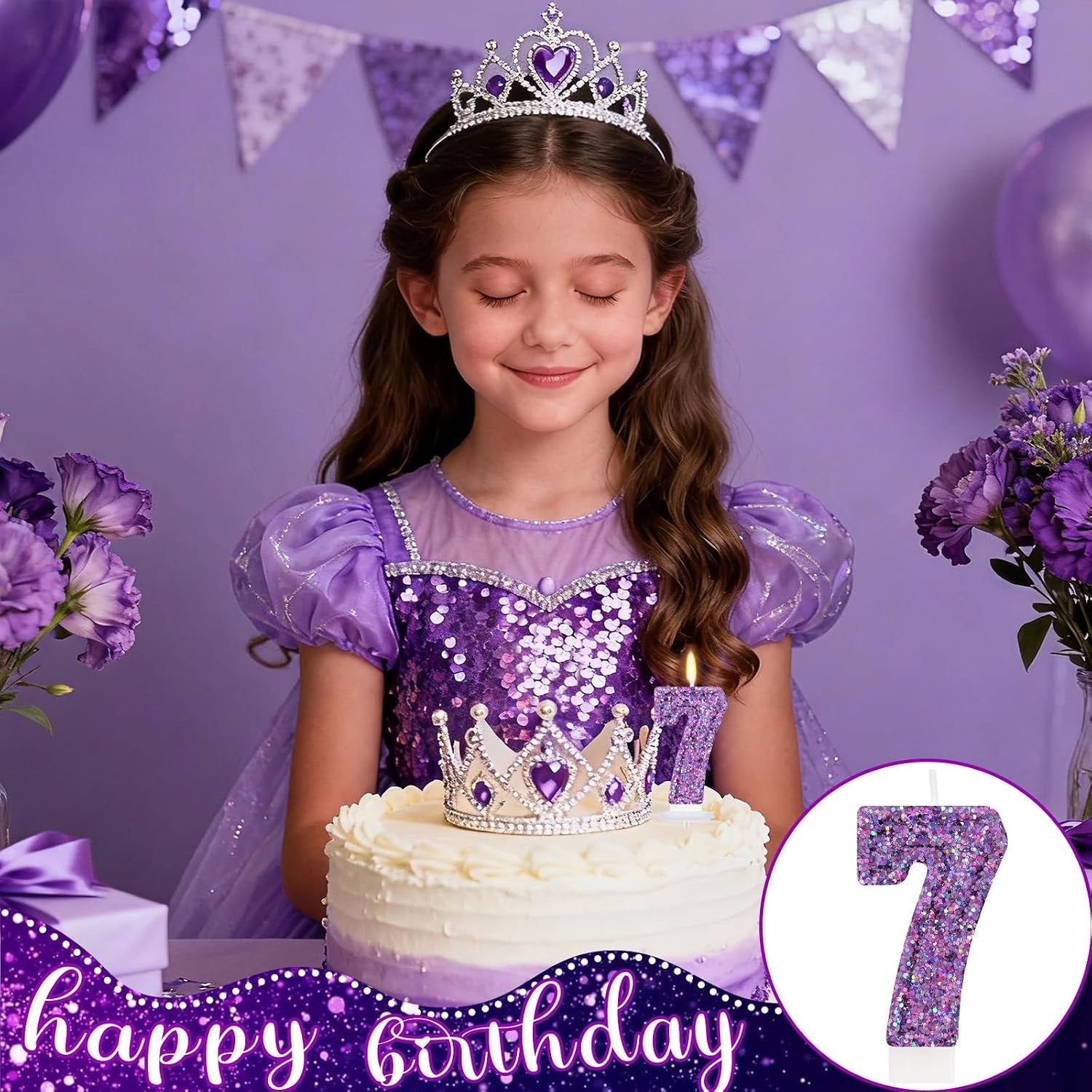 deep-purple-glitter-number-7-candle-purple-birthday-decorations