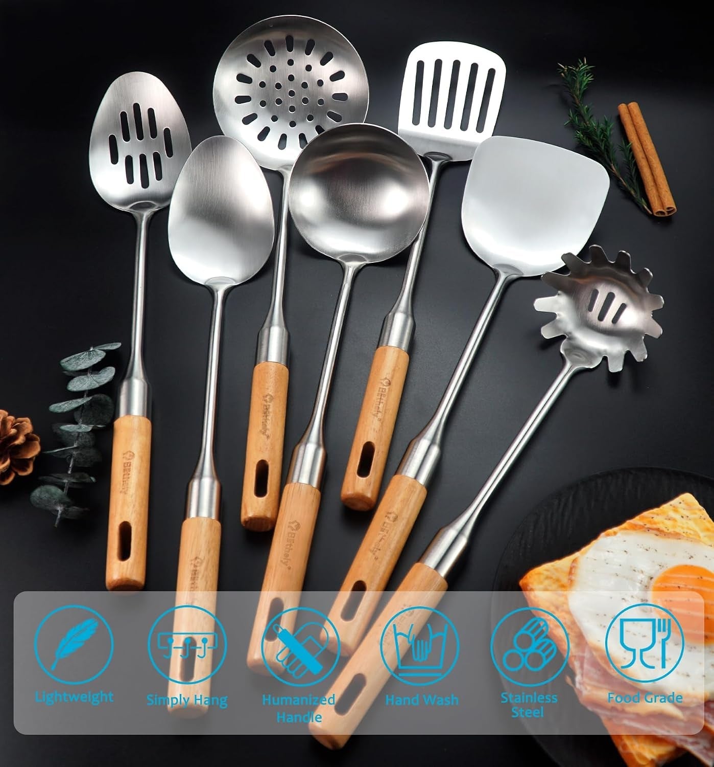 stainless-steel-cooking-utensils-set-with-wooden-handle-7-pcs-long-kitchen-utensil-set-stainless-steel-heat-resistant-metal-spatula-set-for-cooking-with-turners-skimmer-ladle-pasta-fork