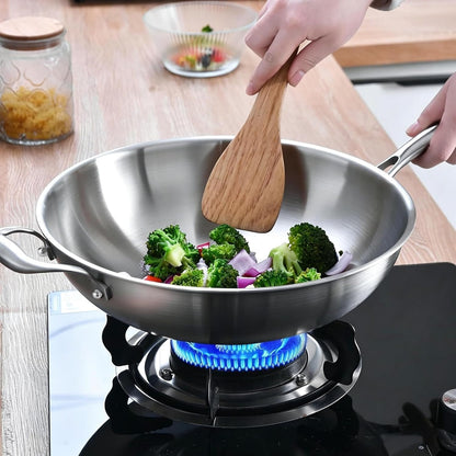 14.5 Inch Stir-Frying Wok Pan | Tri-Ply Stainless Steel | Induction Cooking Wok Pan | Dishwasher and Oven Safe | Heavy Duty | Detachable Handle3