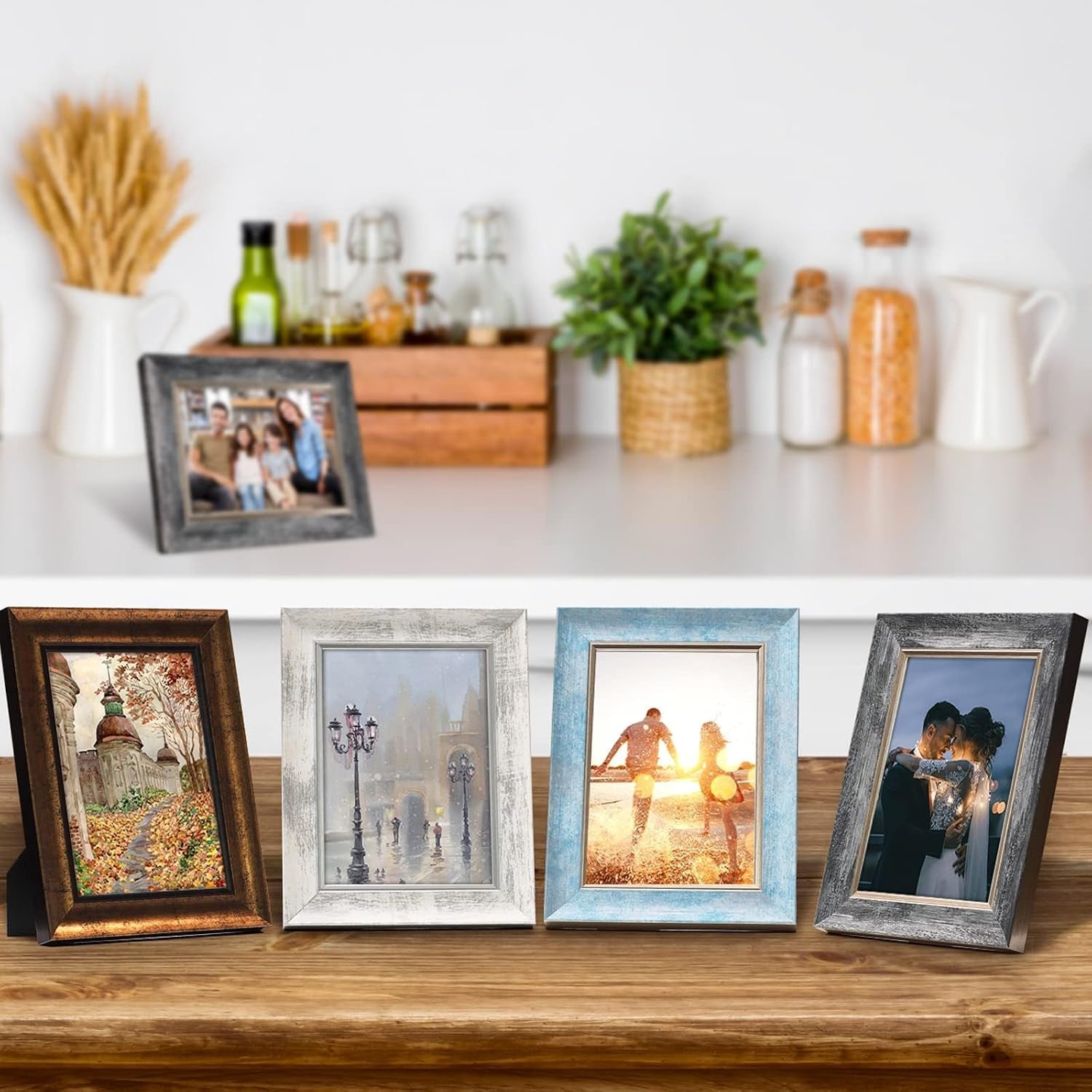 8x10-picture-frames-set-of-4-rustic-retro-photo-framemix-color