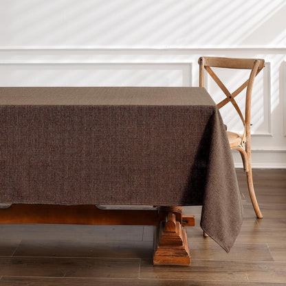 Brown Tablecloth Rectangular 55X71 Inch Waterproof Wipeable1