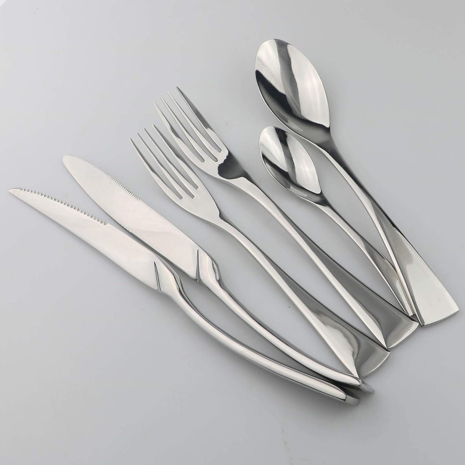 18-10-stainless-steel-flatware-set-serrated-steak-knife-mirror-polishing-silver-service-for-4