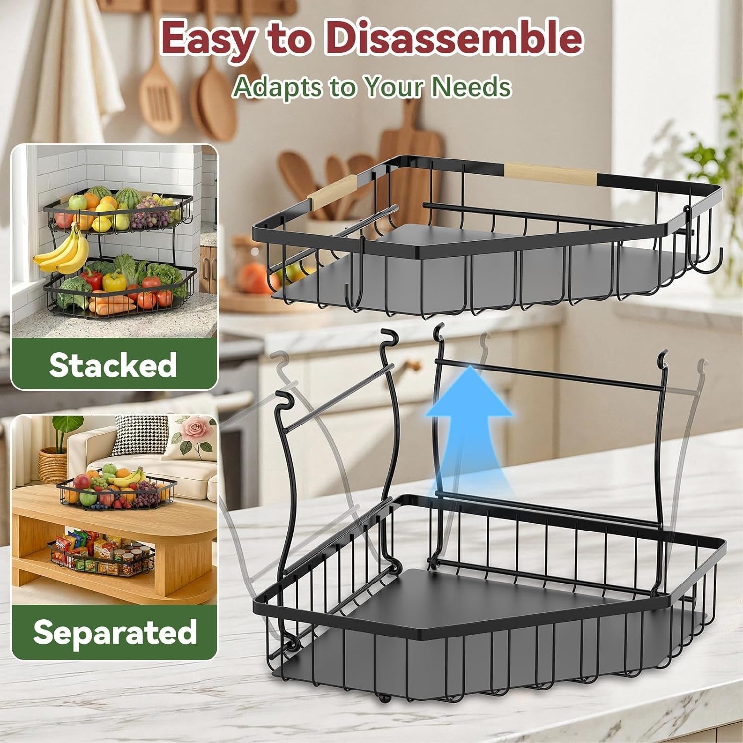 2-tier-fruit-basket-for-kitchen-counter-with-2-banana-hangers-for-corner-detachable-metal-fruit-bowl-with-wooden-handle-large-capacity-fruit-stand-for-bread-fruit-and-vegetable-storage-black