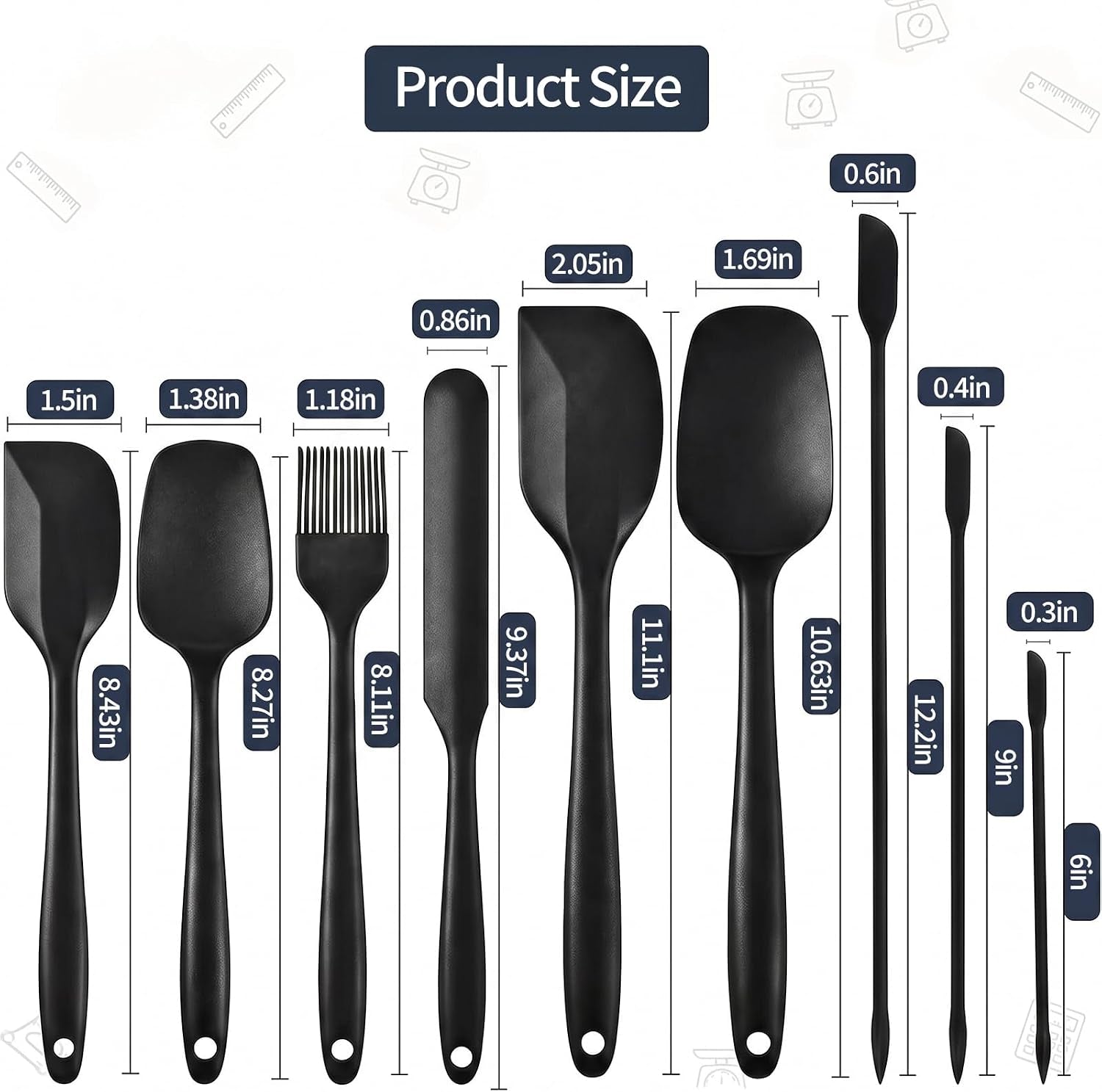 silicone-spatula-set-9pcs-heat-resistant-572-f-food-grade-silicone-bpa-free-for-baking-cooking-mixing-non-stick-dishwasher-safe-rubber-spatulas-baking-spatula-set-black