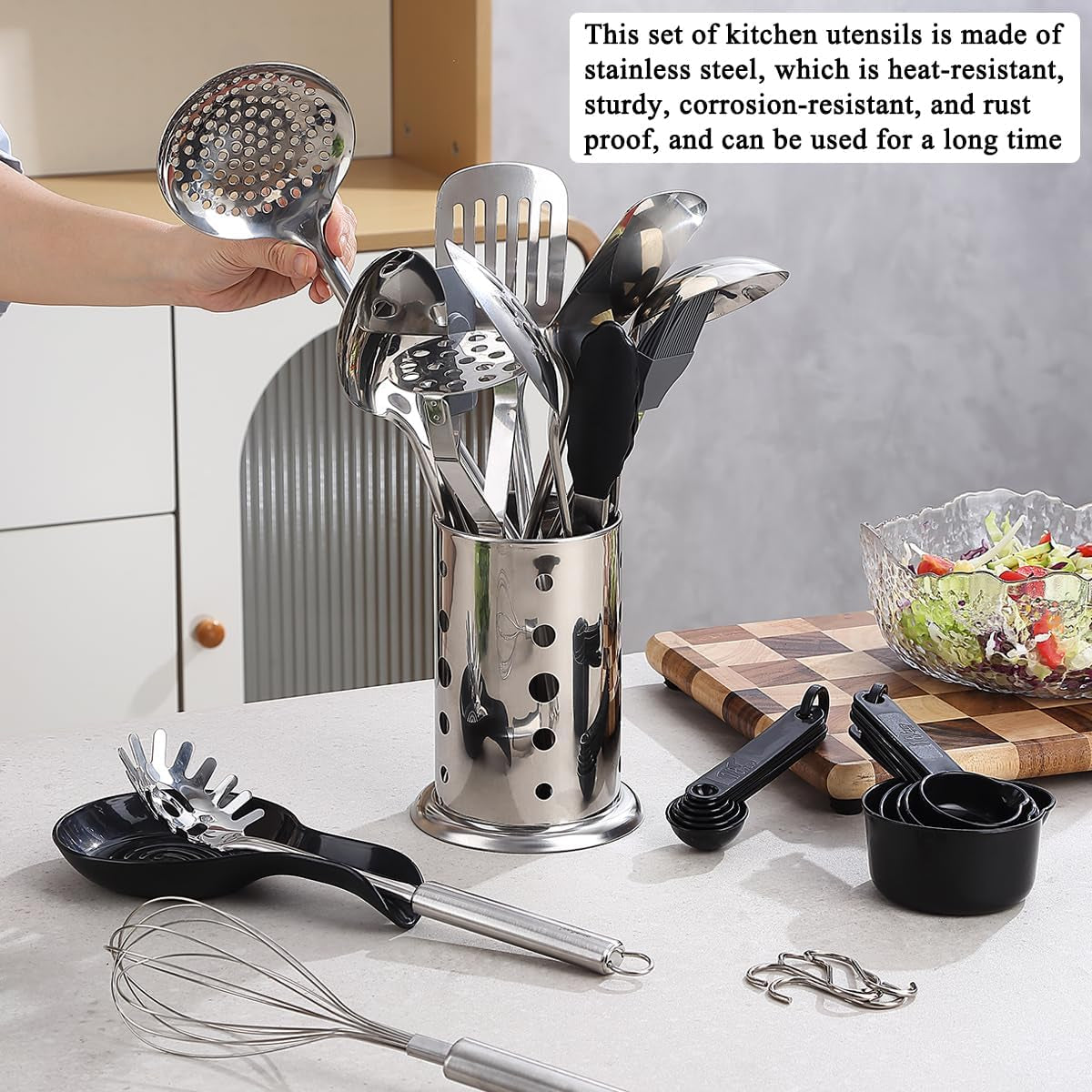 kitchen-utensils-set-39-pieces-stainless-steel-cooking-utensils-set-spoon-spatula-set-with-sturdy-stainless-steel-utensil-holder-dishwasher-safe