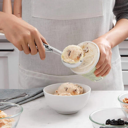 Ice Cream Scoop, 3Pcs Cookie Scoop Set, 18/8 Stainless Steel Cookie Dough Scoop, Cookie Scoops for Baking Set of 3, Ice Cream Scooper with Trigger Release, Cookie Scooper for Baking5