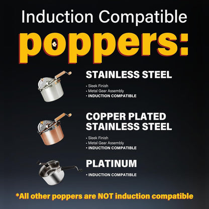 Original Whirley Pop Popcorn Maker -  Gourmet Popcorn Popper, Aluminum Pot with Nylon Gears, 3-Minute Stove Top Popper, Home Movie Night (Silver)9