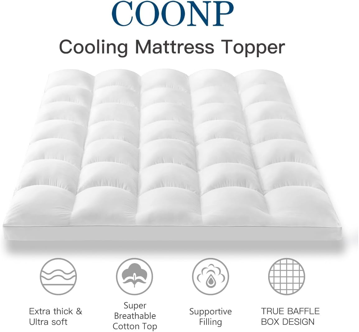 queen-mattress-topper-cotton-extra-thick-pillow-top-mattress-pad-100-cotton-top-bed-topper-protector-cooling-mattress-cover-for-back-pain-soft-breathable-for-hot-sleeper-white