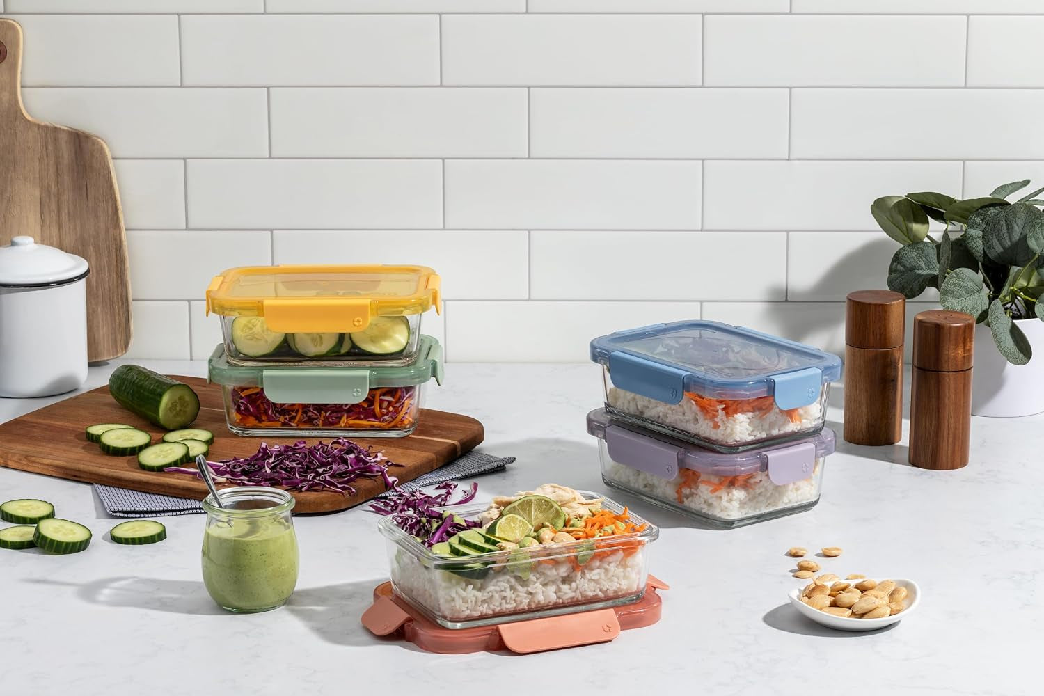 color-lock-3-4-cup-glass-meal-prep-containers-lids-5-pack-desert