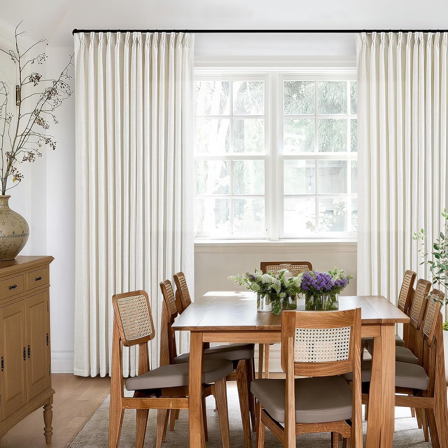 natural-pinch-pleated-linen-semi-sheer-84-inch-curtains-2-panels-pinch-pleat-hooks-rings-back-tab-cream-ivory-birch-boho-neutral-textured-linen-window-curtain-for-living-room-bedroom