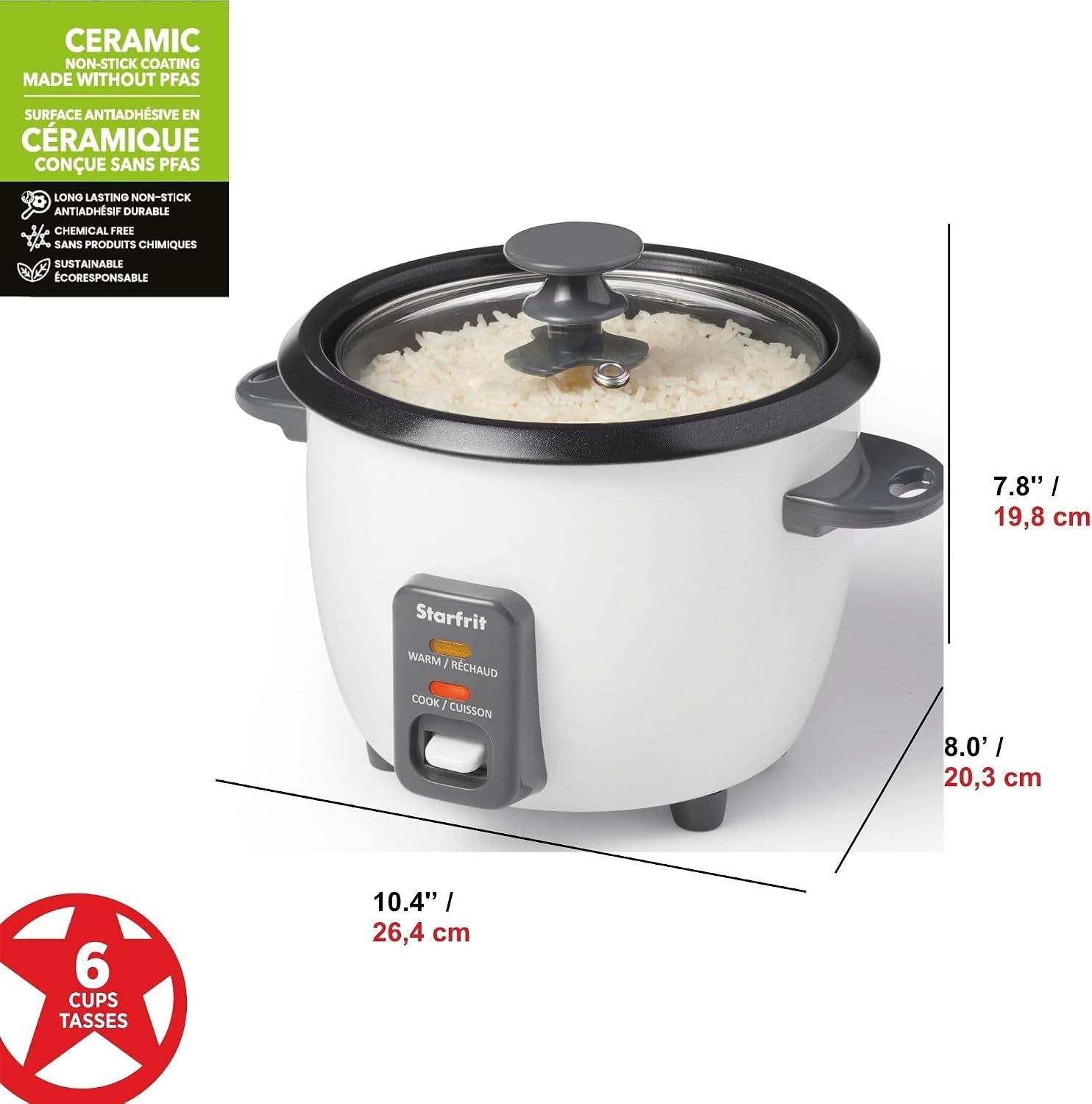 electric-rice-cooker-6-cups-ceramic-nonstick-300w-makes-up-to-6-cups-cook-keep-warm-ceramic-nonstick-pot-steamer-basket-included-300w-performance