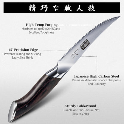 5 Inch Tomato Knife, Ultra Sharp Japanese Tomato Slicer Knife2