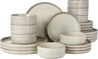 Stellar 24-Piece Stoneware Dinnerware Set, Matcha Green1