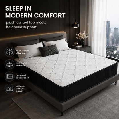 Full Mattress, 10 Inch Cooling Hybrid Full Size Mattress in a Box4
