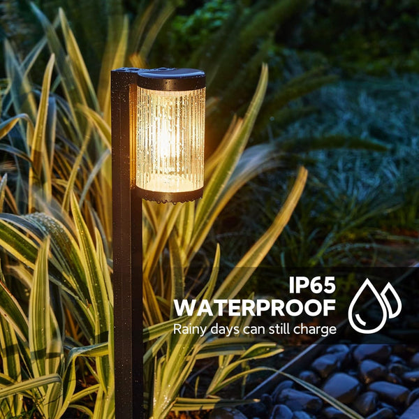 Solar Pathway Lights Outdoor, 6 Pack Upgraded Outdoor Solar Lights for outside Super Bright up to 15Hrs, IP65 Waterproof Solar Garden Lights for Yard Path Sidewalk Driveway Walkway Decor2