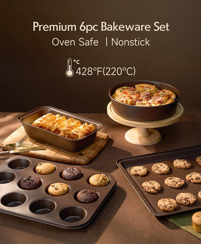 50-Piece Titanium Pots and Pans Set Nonstick with 6Pc Bakeware | Cookware Sets for New Home Cooking, Healthy Pot and Pan Set Induction & Oven & Dishwasher Safe, PTFE & PFAS Free, with Lid7