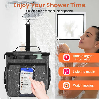Shower Caddy Portable Quick Dry Mesh Dorm Shower Bag Men Women 2 Compartment College Dorm Room Essentials for Guys Girls,Hanging Shower Organizer for Camping Gym,Gray4