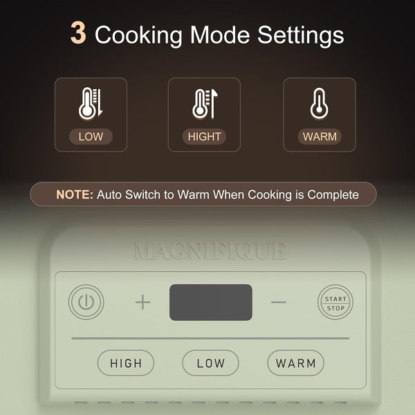 4 Quart Casserole Programmable Slow Cooker with Ceramic Baking Dish - Perfect Kitchen Small Appliance for Family Dinners, Oven Safe and Durable Bakeware for Lasagna, Roasts, Sage4