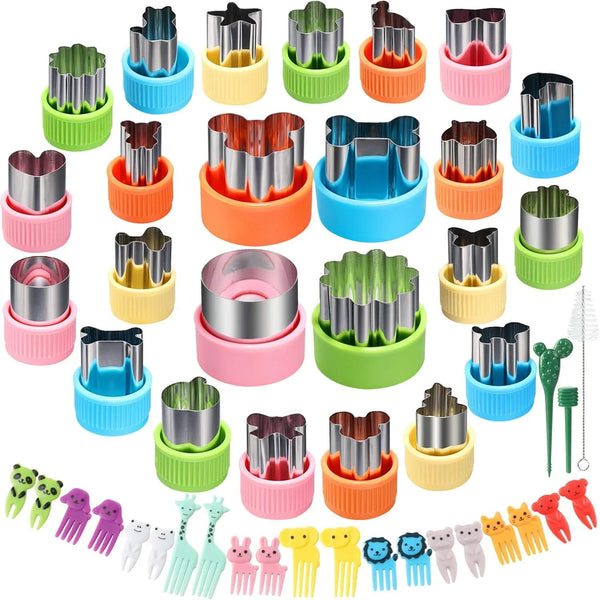24 Pcs Cookie Cutters Fruit Cutter Set Vegetable Stamps Mold1