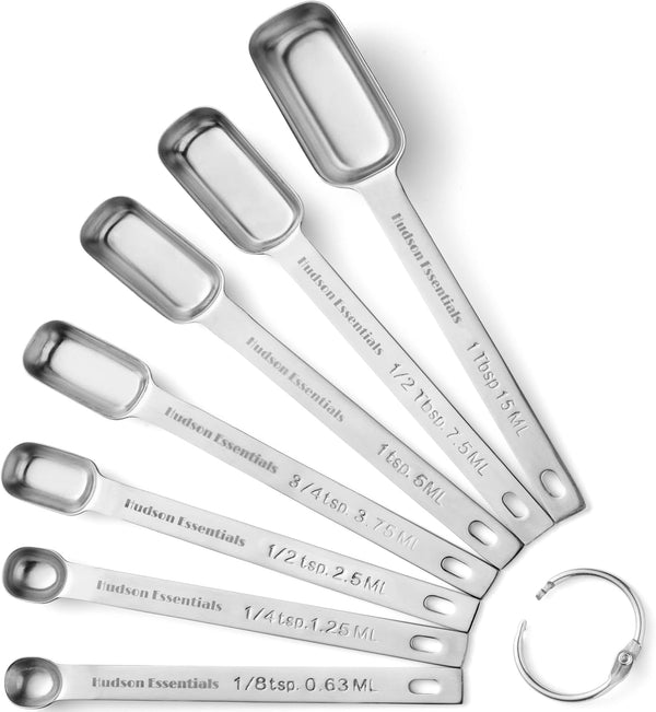 Stainless Steel Measuring Spoons Set for Dry or Liquid - Fits in Spice Jars - Set of 71